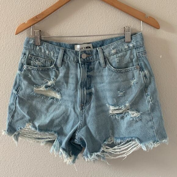 Fashion Nova High Rise Mom Denim Shorts‎ - Picture 1 of 3